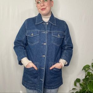 Vintage 90s Bill Blass Denim Button Down jacket